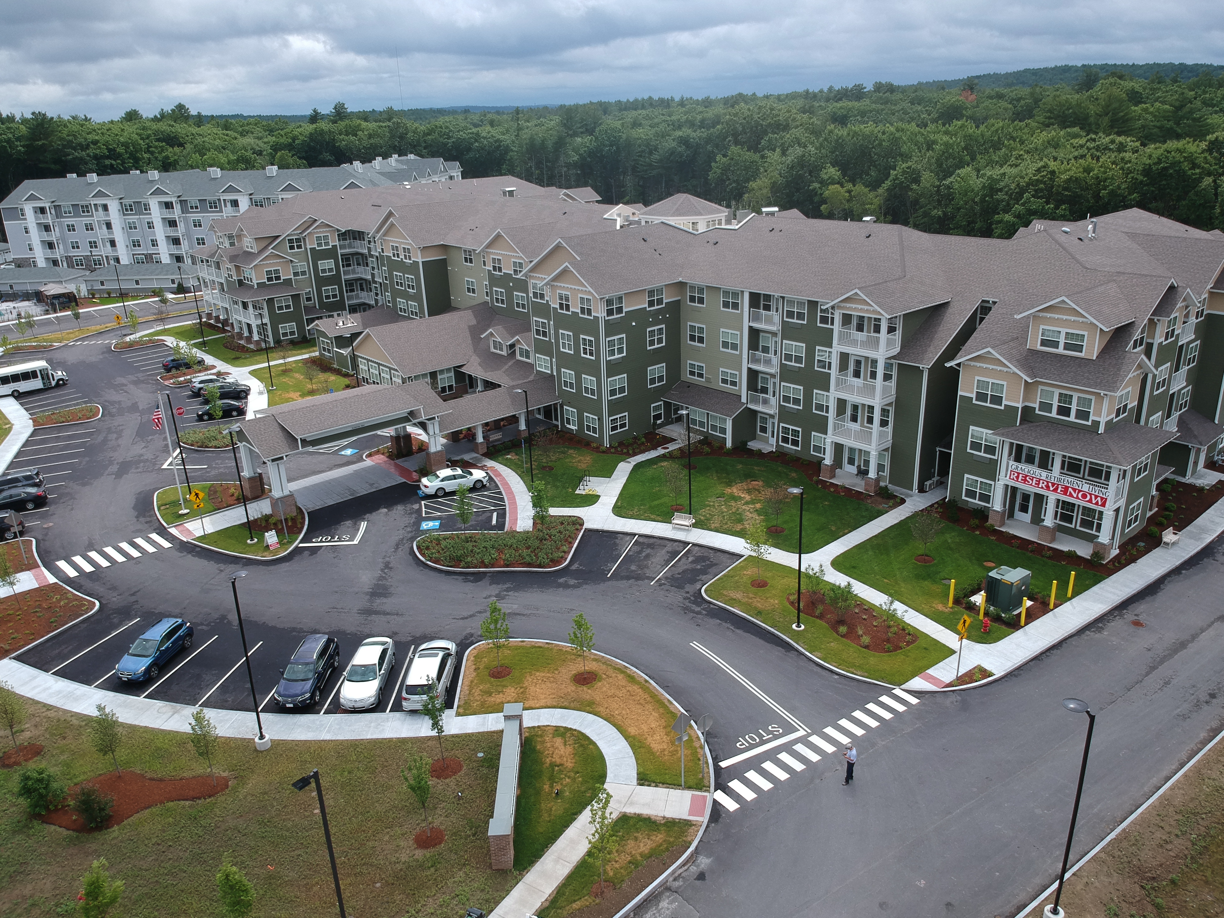 Camellia Gardens Maynard Massachusetts senior housing campus aerial